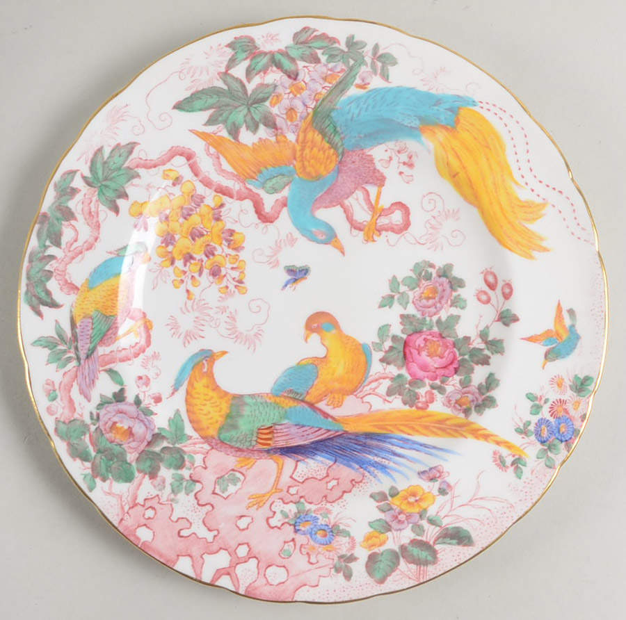 Old Avesbury Pink Multicolor Salad Plate by Royal Crown Derby-1