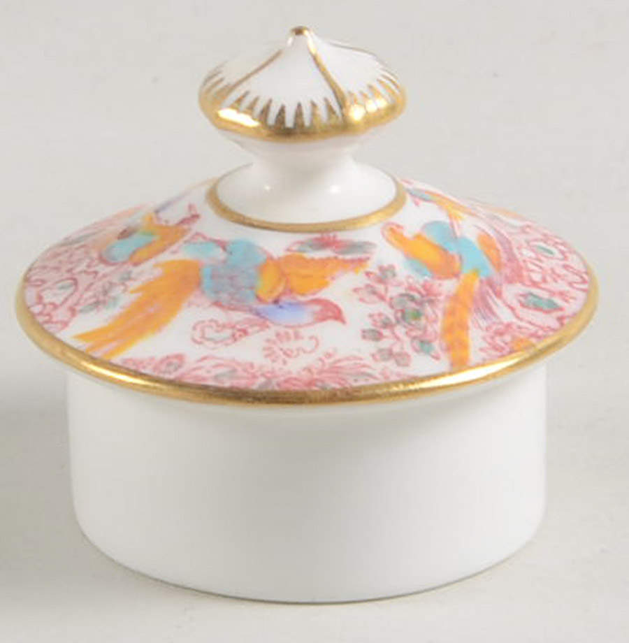 Old Avesbury Pink Multicolor Lid for Individual Coffee Pot by Royal Crown Derby-1