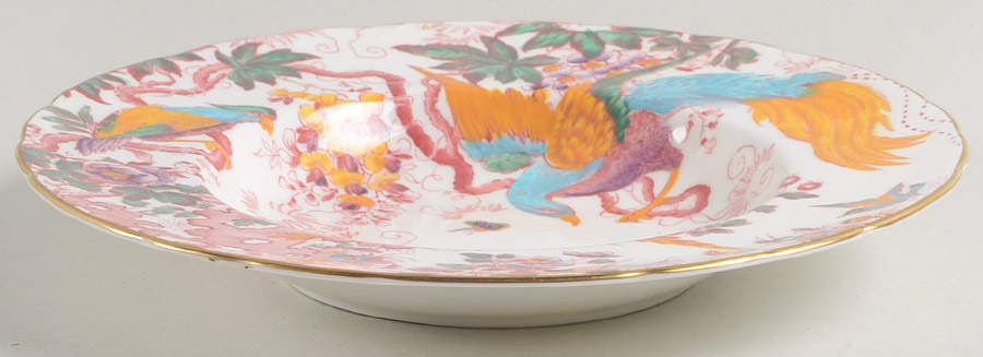 Old Avesbury Pink Multicolor Rim Cereal Bowl by Royal Crown Derby-1