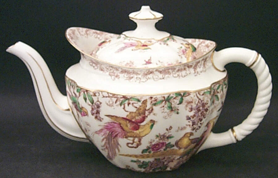 Olde Avesbury (Surrey Shape) Small Teapot & Lid by Royal Crown Derby-1