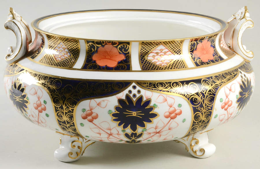 Old Imari 4-Toed Tureen No Lid by Royal Crown Derby-1