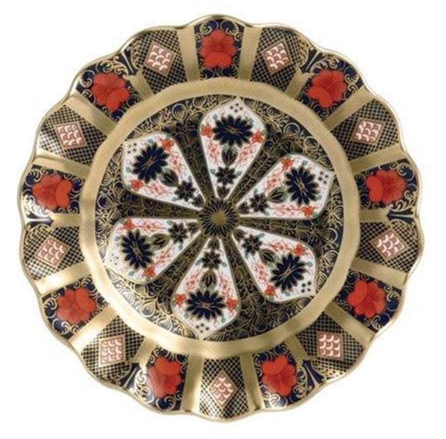Old Imari Fluted Salad/Dessert Plate by Royal Crown Derby-1