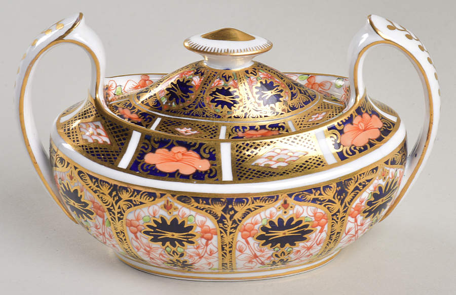 Old Imari Mini Sugar Bowl & Lid by Royal Crown Derby-1