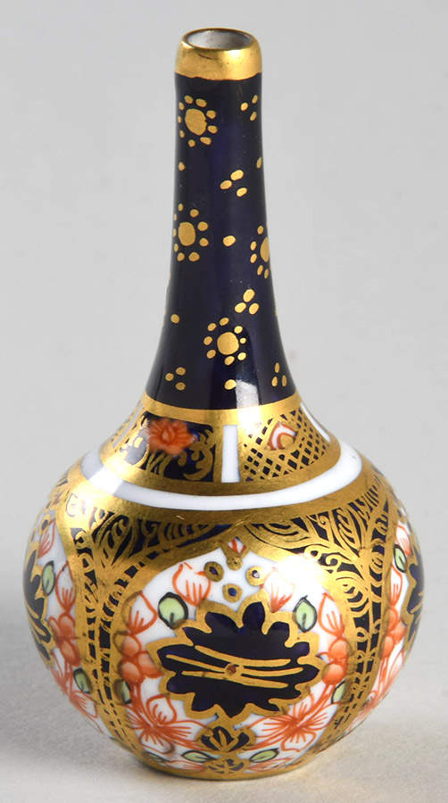 Old Imari Mini Bud Vase by Royal Crown Derby-1