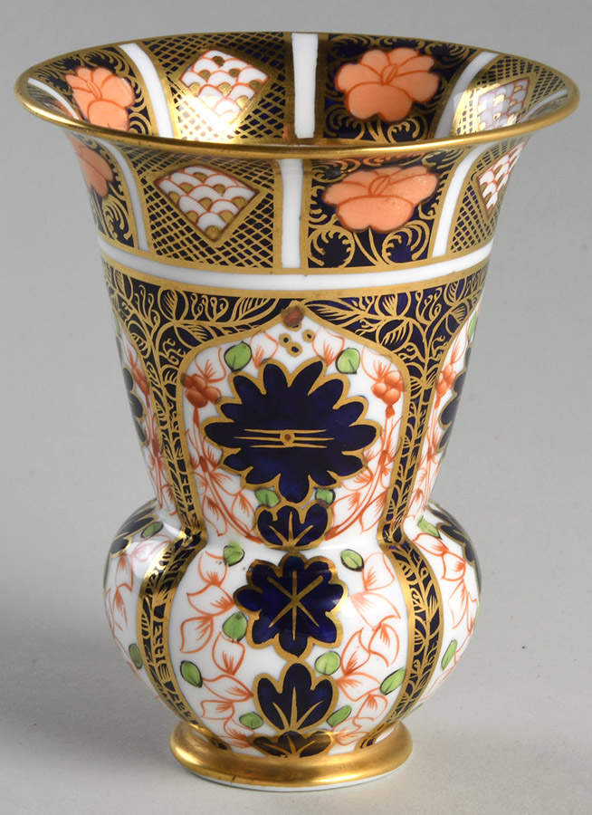 Old Imari 4" Trumpet Vase by Royal Crown Derby-1