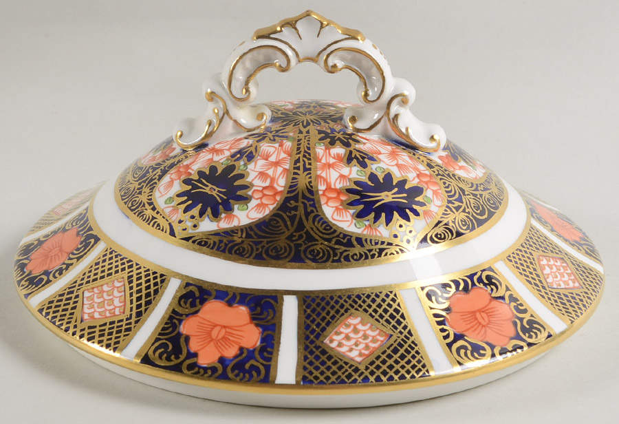 Old Imari Lid for Round Vegetable by Royal Crown Derby-1