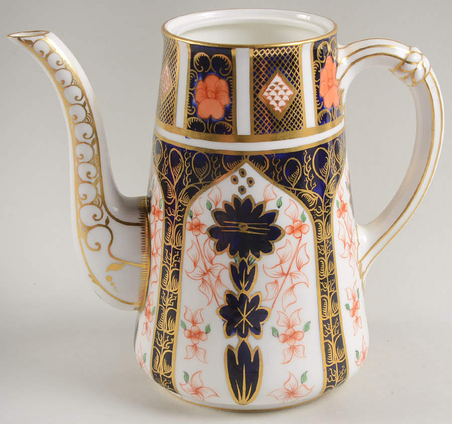 Old Imari Coffee Pot No Lid by Royal Crown Derby-1