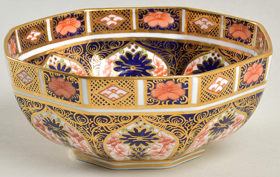 Old Imari 5" Octagonal Vegetable Bowl by Royal Crown Derby-1