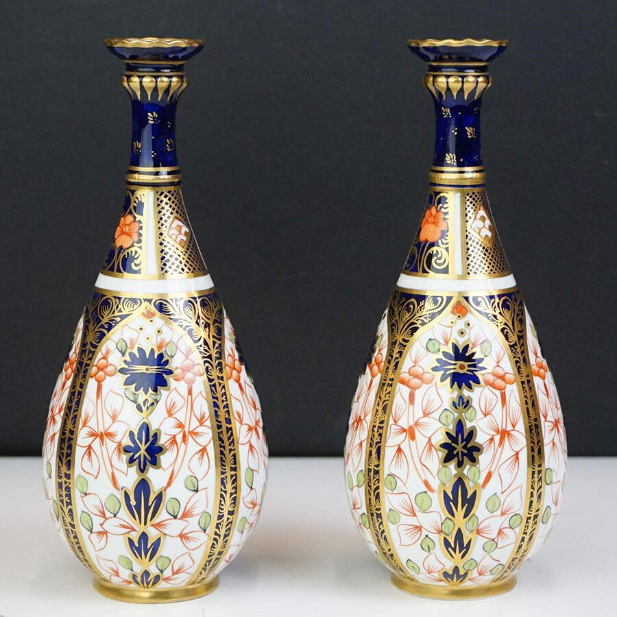 Old Imari 7" Bud Vase by Royal Crown Derby-1