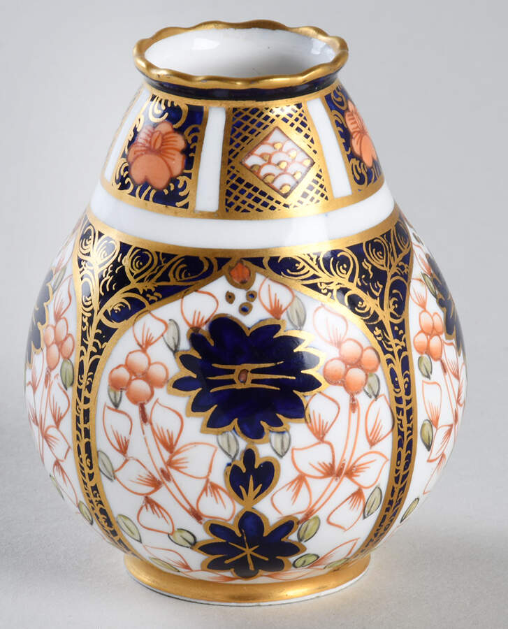 Old Imari 2" Bud Vase by Royal Crown Derby-1
