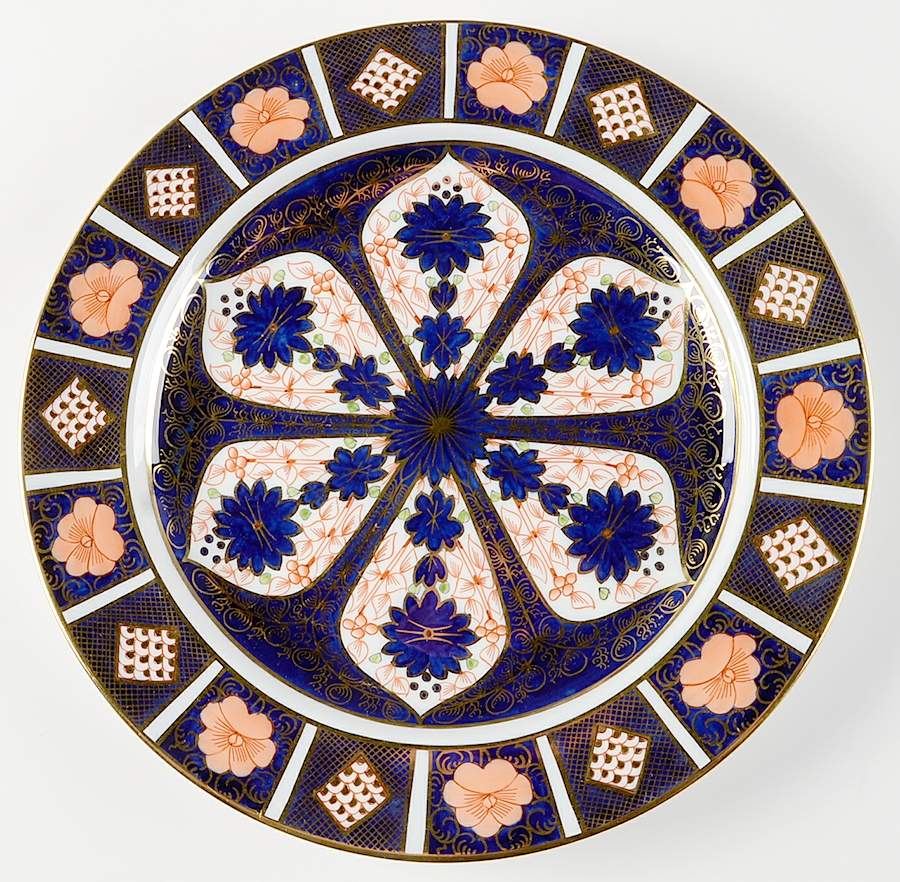 Old Imari 12" Chop Plate (Round Platter) by Royal Crown Derby-1
