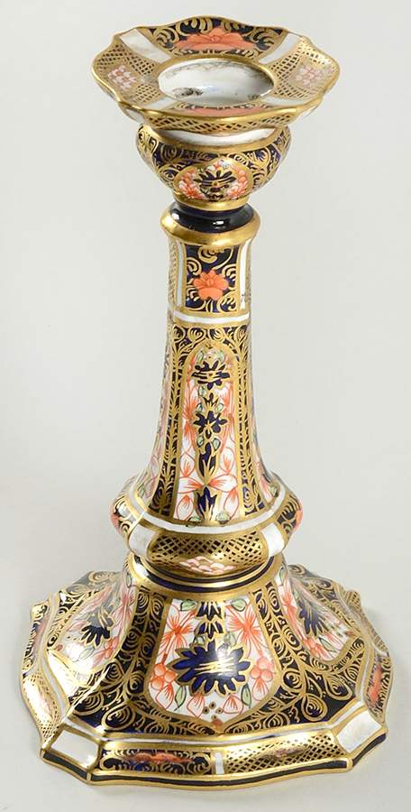 Old Imari 6" Candlestick by Royal Crown Derby-1