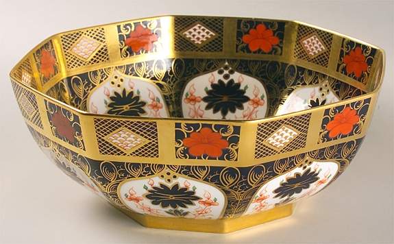 Old Imari 9" Octagonal Vegetable Bowl by Royal Crown Derby-1