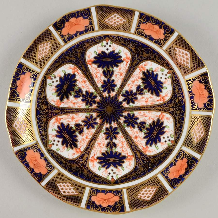 Old Imari Cake Plate by Royal Crown Derby-1