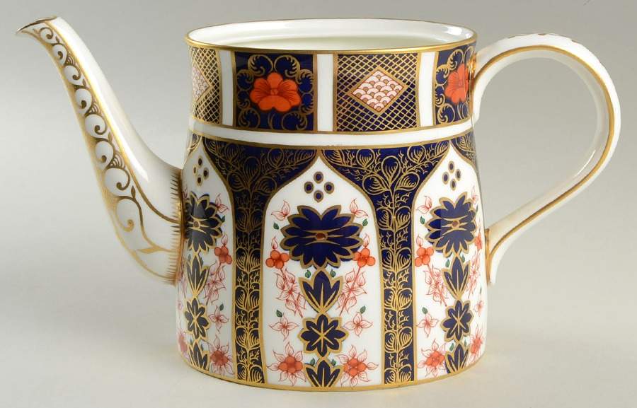 Old Imari Teapot No Lid by Royal Crown Derby-1