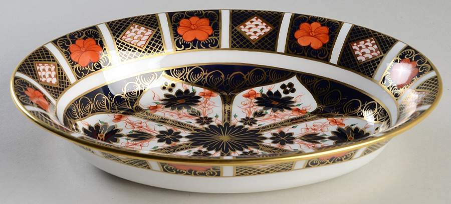 Old Imari 10" Oval Vegetable Bowl by Royal Crown Derby-1