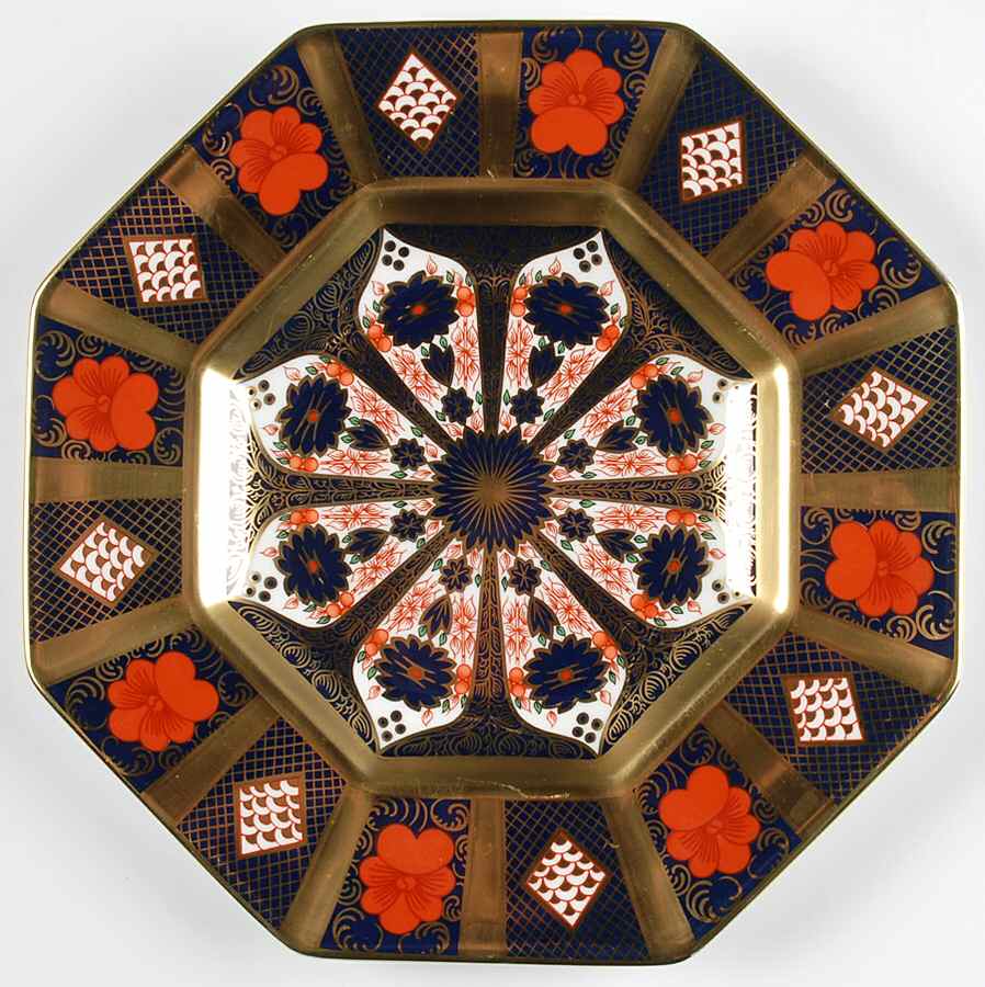 Old Imari Octagonal Luncheon Plate by Royal Crown Derby-1