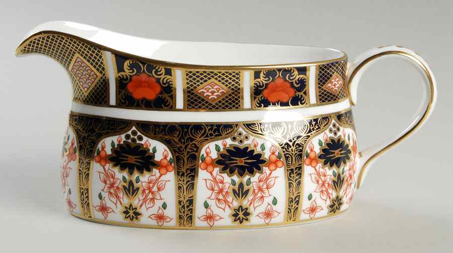 Old Imari Gravy Boat by Royal Crown Derby-1