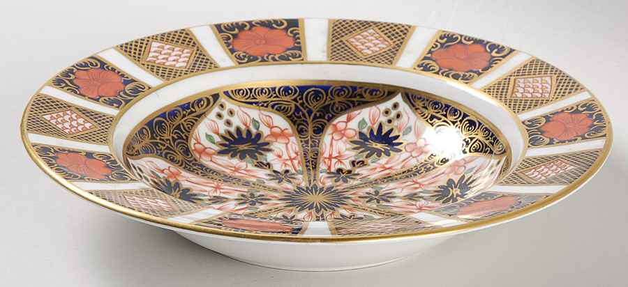 Old Imari Rim Soup Bowl by Royal Crown Derby-1