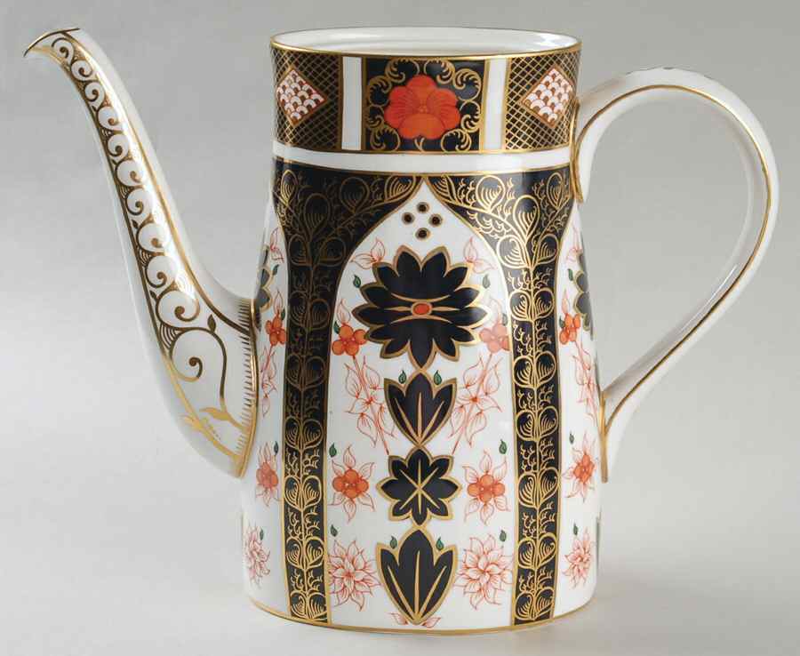 Old Imari Coffee Pot No Lid by Royal Crown Derby-1