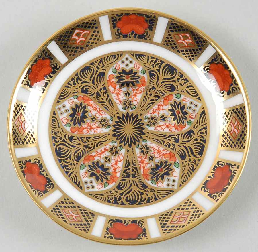 Old Imari Miniature Saucer by Royal Crown Derby-1