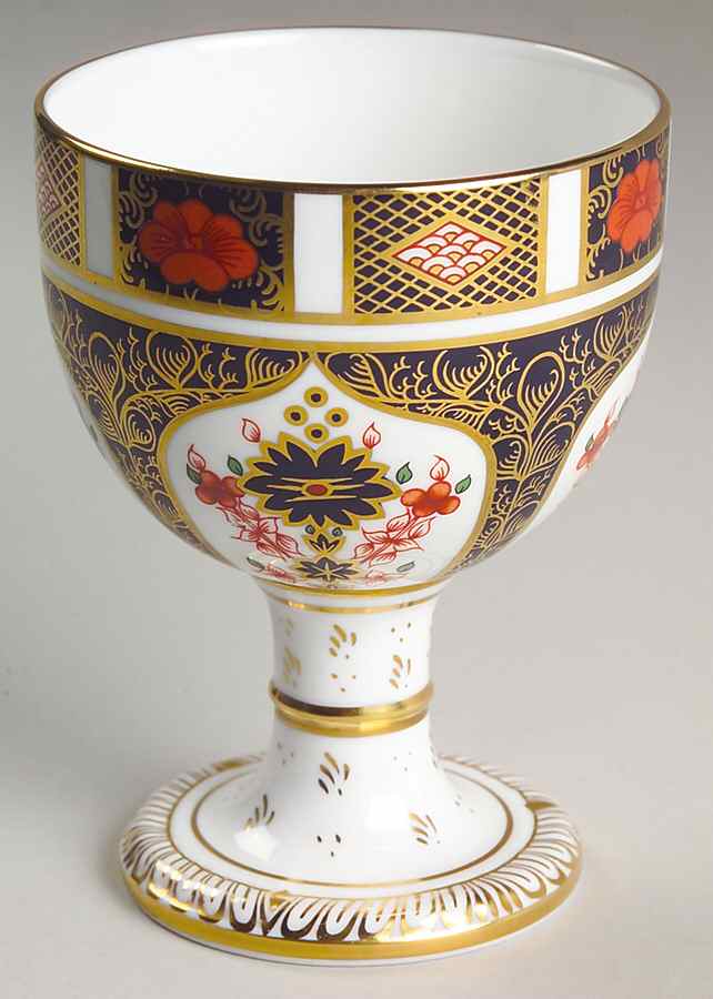 Old Imari China Goblet by Royal Crown Derby-1