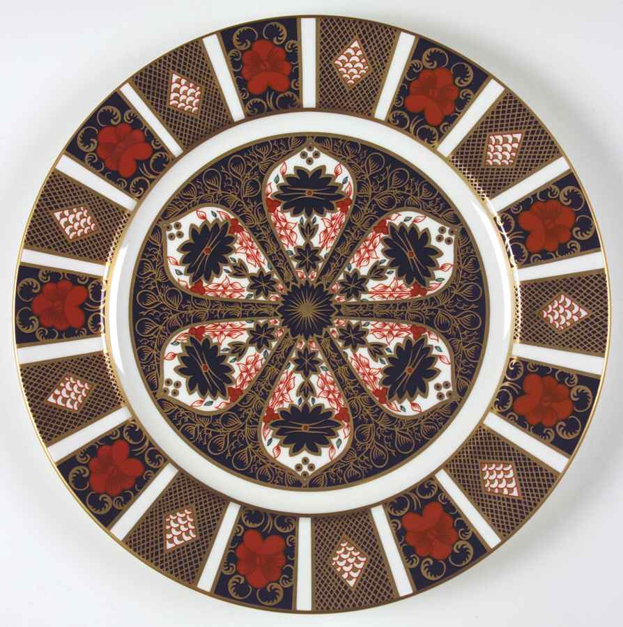 Old Imari 12" Chop Plate (Round Platter) by Royal Crown Derby-1