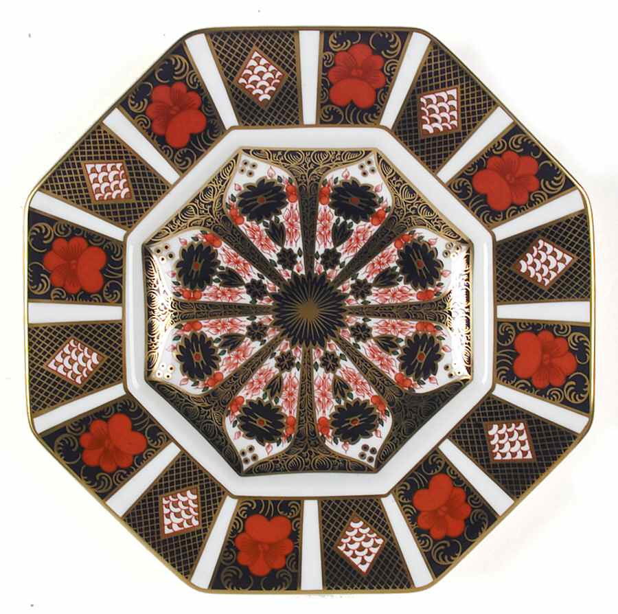 Old Imari Octagonal Luncheon Plate by Royal Crown Derby-1