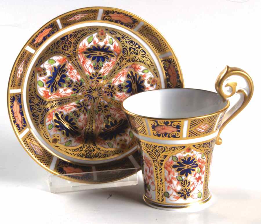 Old Imari Flat Demitasse Cup & Saucer Set by Royal Crown Derby-1