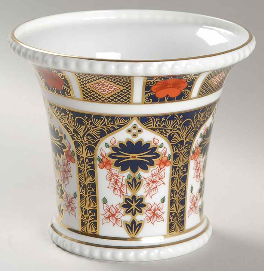 Old Imari Small Cachepot by Royal Crown Derby-1