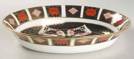 Old Imari 10" Oval Vegetable Bowl by Royal Crown Derby-1