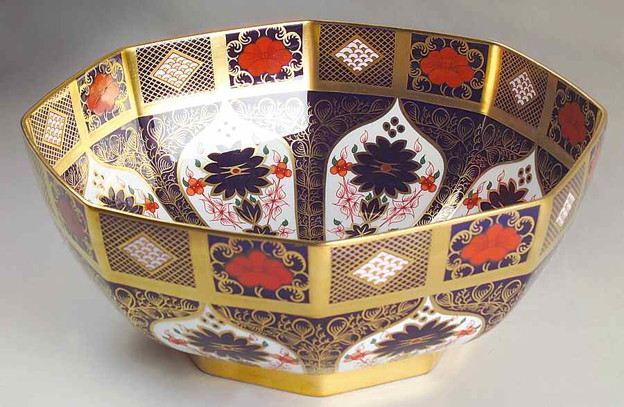 Old Imari 10" Octagonal Vegetable Bowl by Royal Crown Derby-1