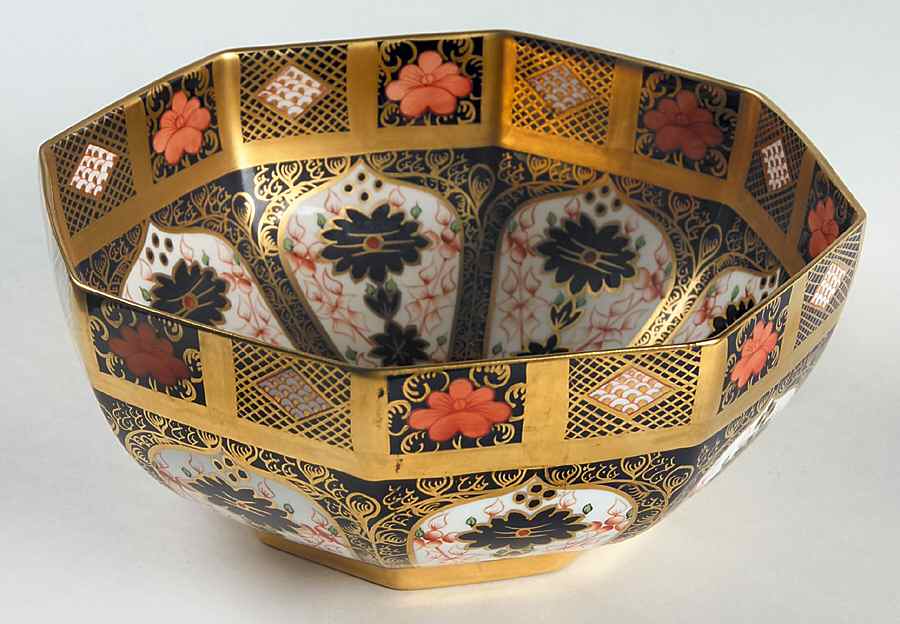 Old Imari 7" Octagonal Vegetable Bowl by Royal Crown Derby-1