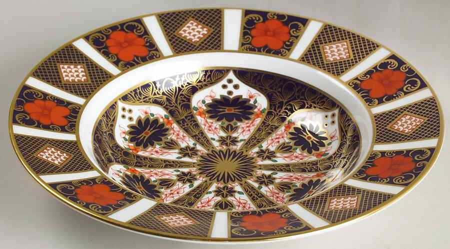 Old Imari Rim Soup Bowl by Royal Crown Derby-1