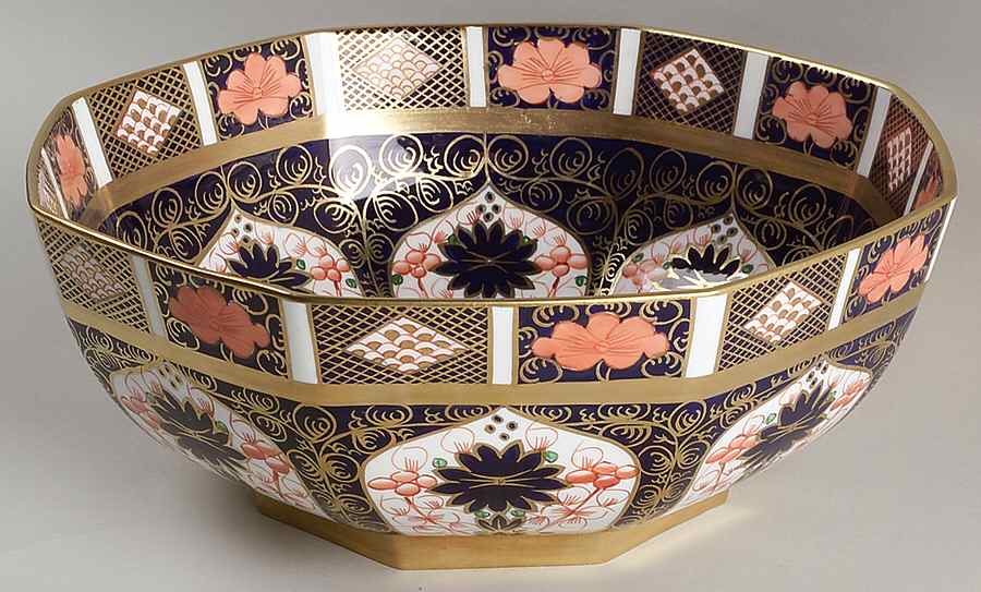 Old Imari 9" Octagonal Vegetable Bowl by Royal Crown Derby-1