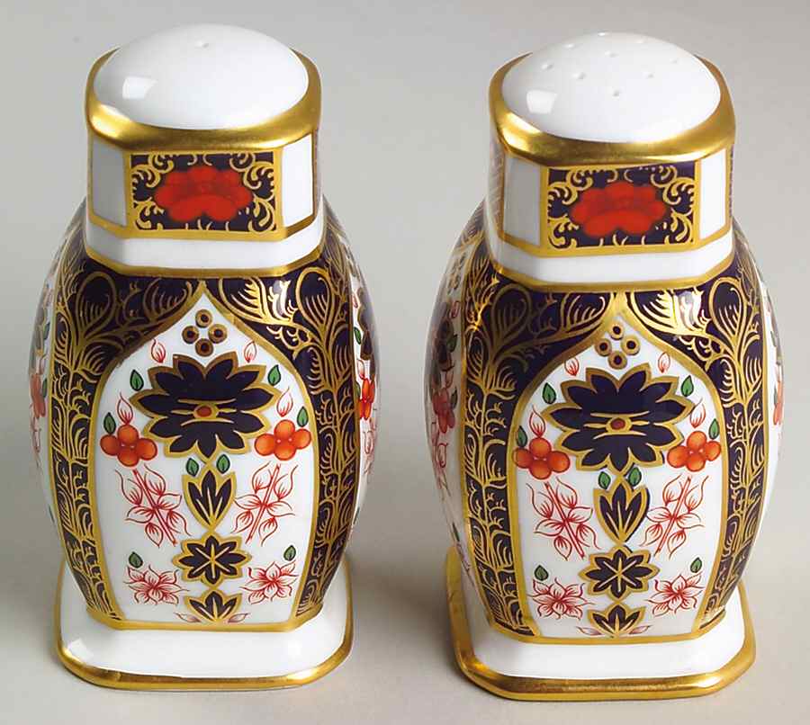 Old Imari Salt & Pepper Set by Royal Crown Derby-1