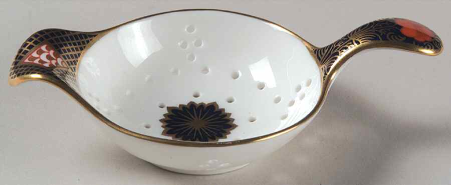 Old Imari Tea Strainer No Bowl by Royal Crown Derby-1