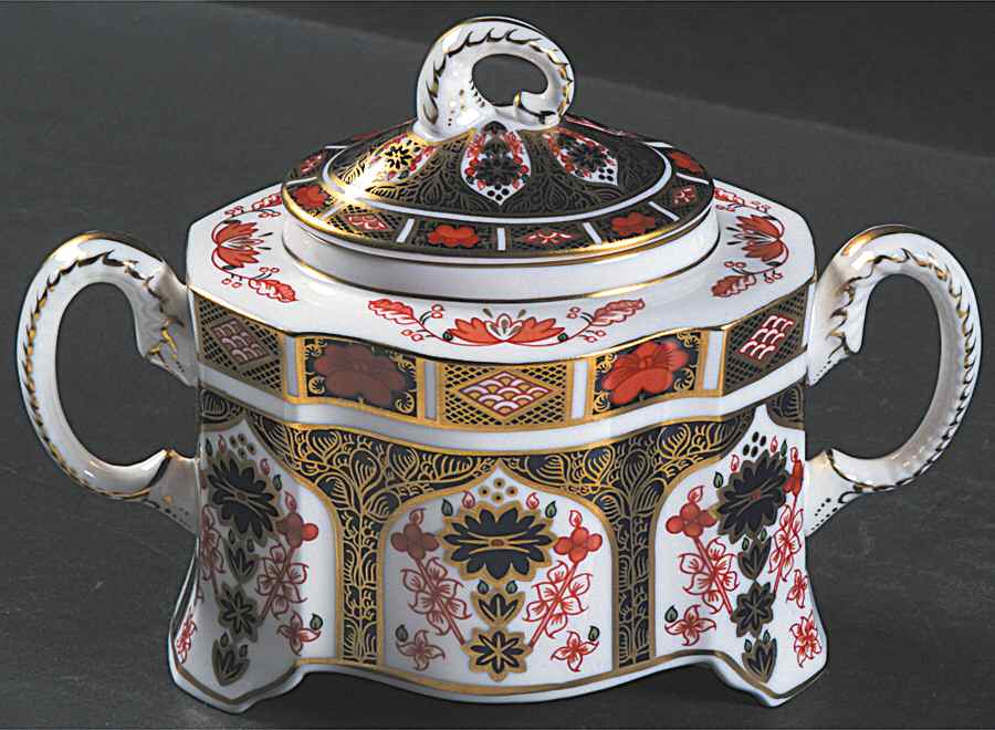 Old Imari Ram Sugar Bowl & Lid by Royal Crown Derby-1