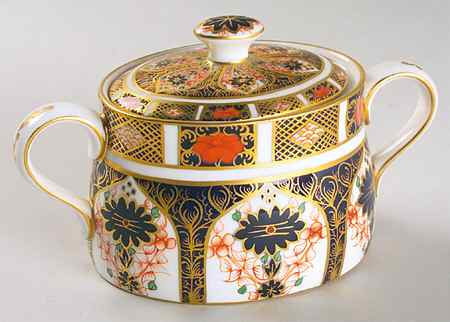 Old Imari Sugar Bowl & Lid by Royal Crown Derby-1