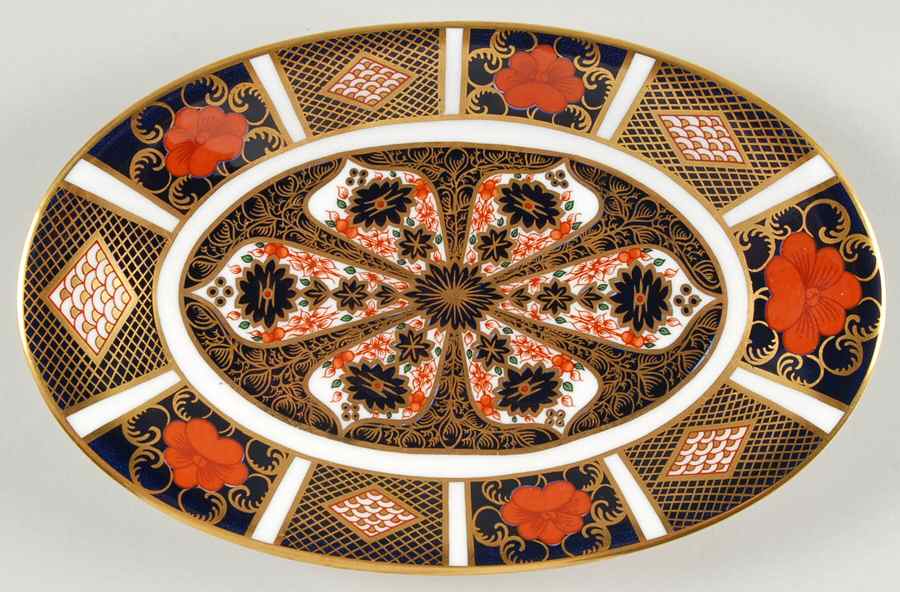 Old Imari Relish/Gravy Underplate by Royal Crown Derby-1