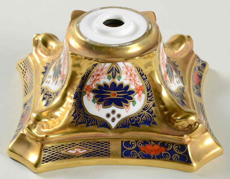 Old Imari Base Section for the Tall Candlestick by Royal Crown Derby-1