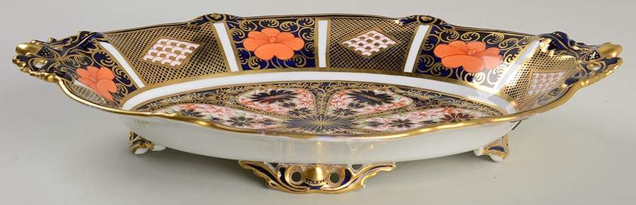 Old Imari Oval Dessert Dish by Royal Crown Derby-1