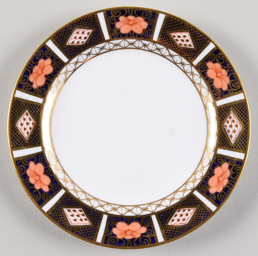 Old Imari Border Bread & Butter Plate by Royal Crown Derby-1