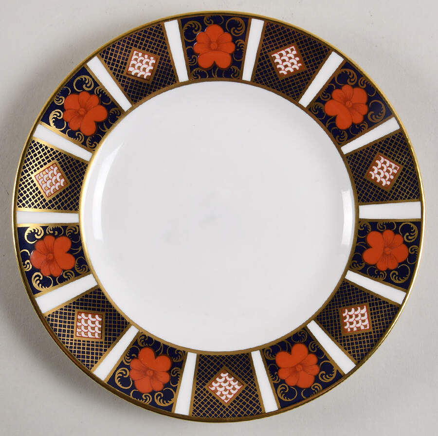 Old Imari Border Salad Plate by Royal Crown Derby-1