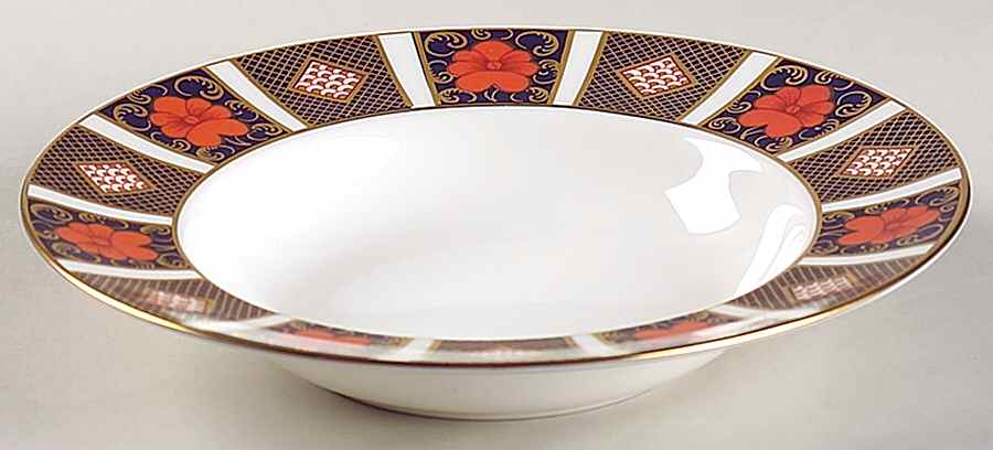 Old Imari Border Rim Soup Bowl by Royal Crown Derby-1