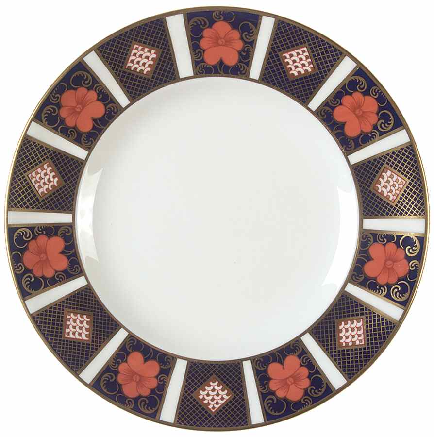 Old Imari Border Salad Plate by Royal Crown Derby-1
