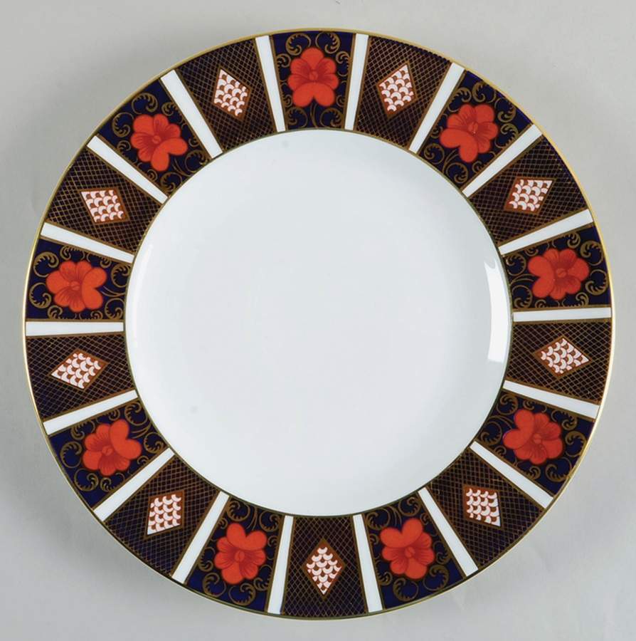 Old Imari Border Dinner Plate by Royal Crown Derby-1