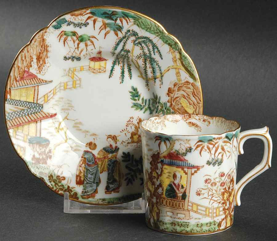 Orient Flat Demitasse Cup & Saucer Set by Royal Crown Derby-1