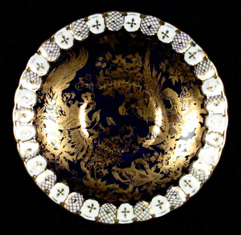 Paradise Cobalt Blue Saucer by Royal Crown Derby-1