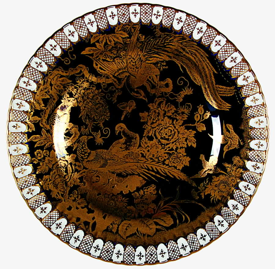 Paradise Cobalt Blue Dinner Plate by Royal Crown Derby-1